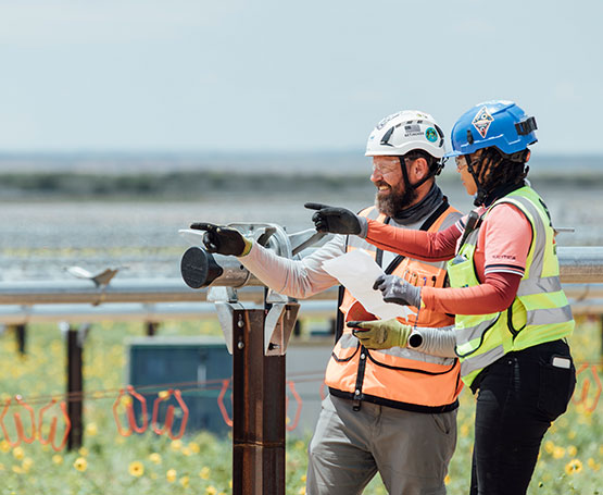 solar energy construction workers