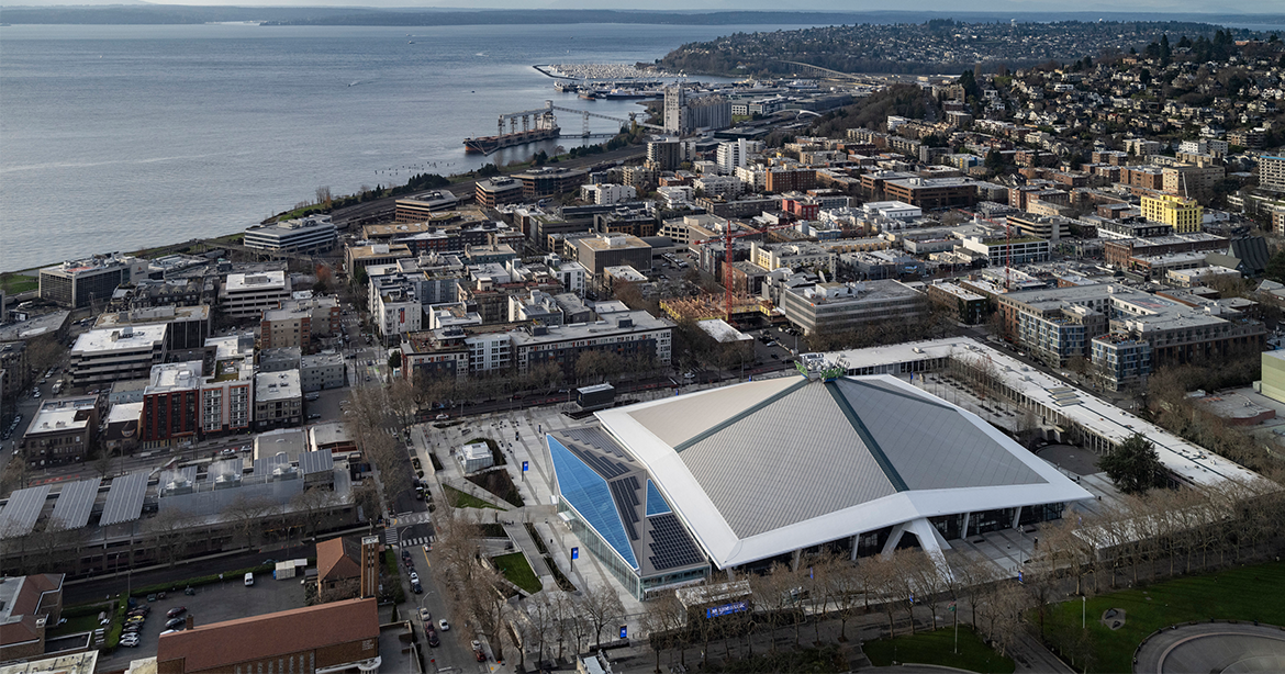 Climate Pledge Arena under construction