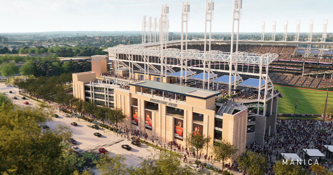 Cleveland Guardians field renovation rendering